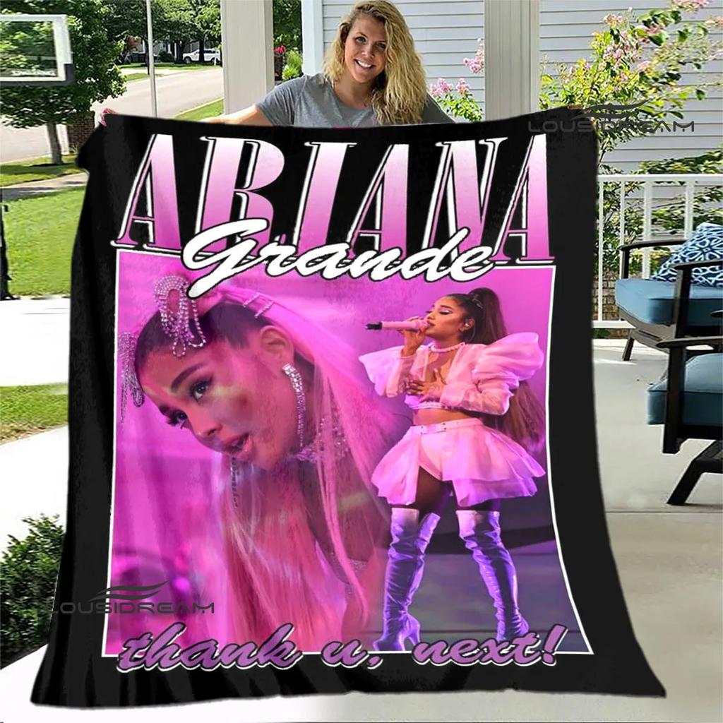 Singer Ariana grande printed blanket Flange Warm blanket soft and comfortable blankets bed linings cubre cama birthday gift
