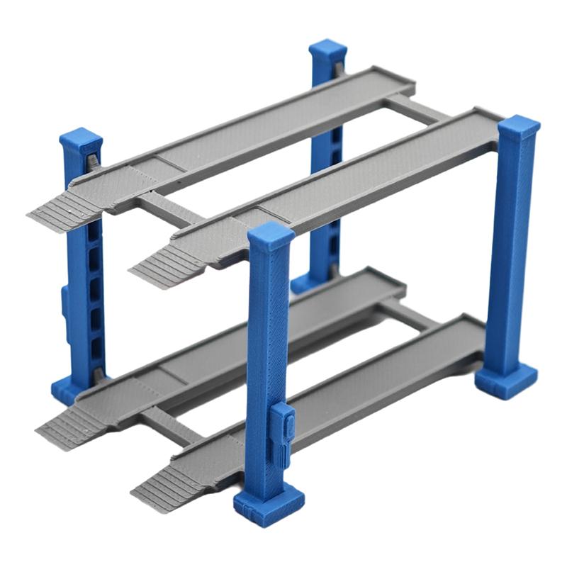 3D Printed Double-Layer Parking Rack Display Stand for 1:64 Scale Diecast Model Cars Diorama Accessory