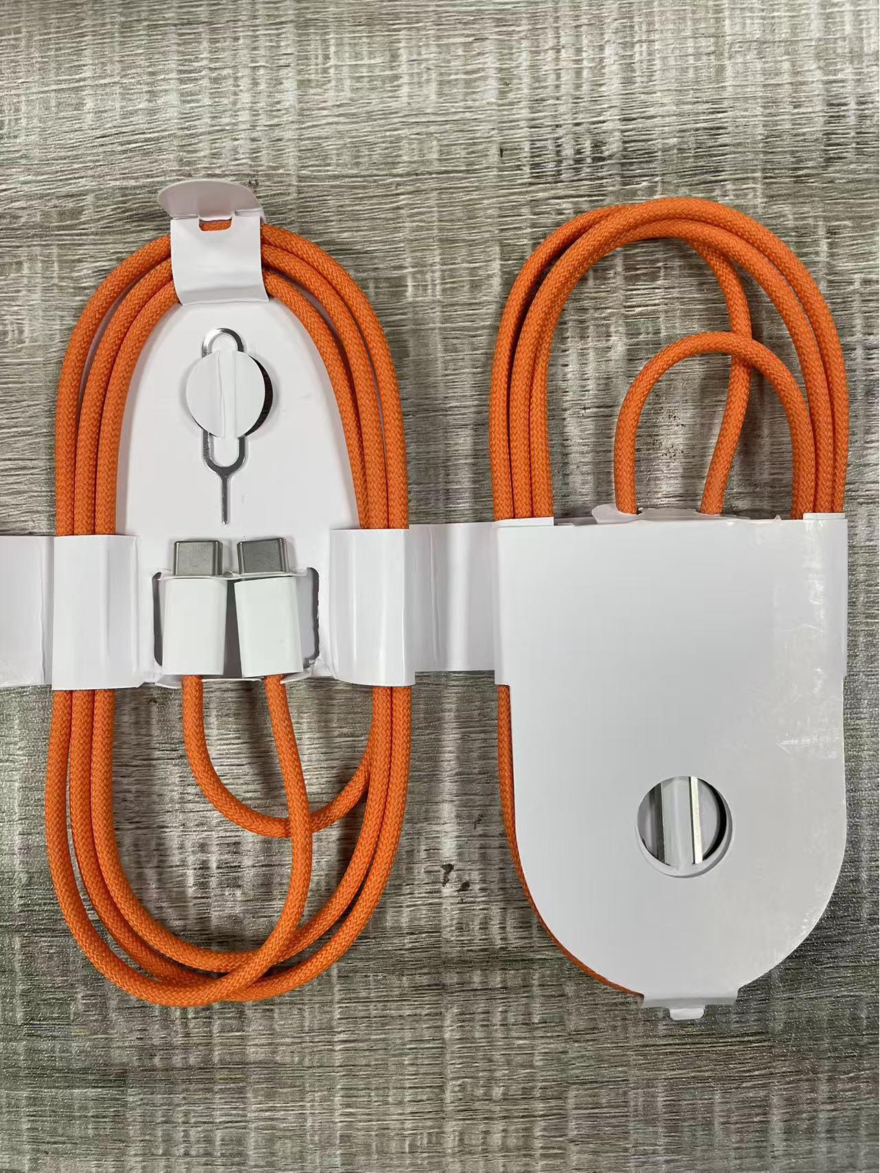 

60W Dual Type-C Braided Data Cable for Apple Devices - Orange 17 Dual-C Braided Fast Charging Cable [Bag] оранжевый