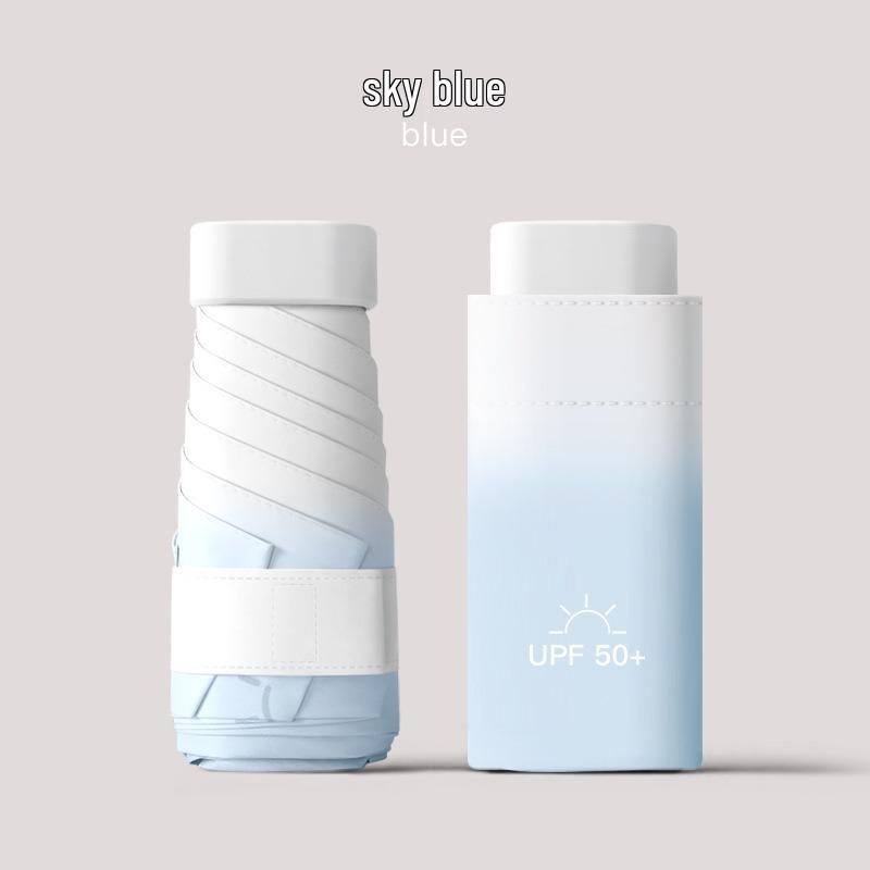 Compact Six-Fold Sun & Rain Umbrella with UV Protection for Women