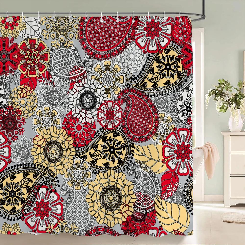Colorful Bohemian Shower Curtain Boho Polyester Fabric Bath Curtain for Bathroom Curtain Decor Shower Curtains Cortina Ducha