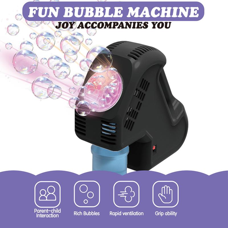 Fully Automatic Handheld/Floor Standing Children'S Bubble Toy Light Bubble Machine Outdoor Activity Without Battery Bubble Water