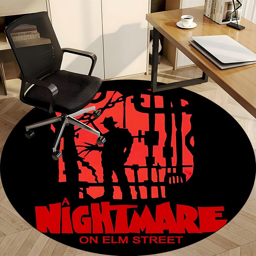 1 Stück A Nightmare on Elm Street Büro Runder Teppich, Unter Bürostühlen Schlafzimmer Wohnzimmer Heimdekoration, Raumdeko, In Verschiedenen Größen Erhältlich