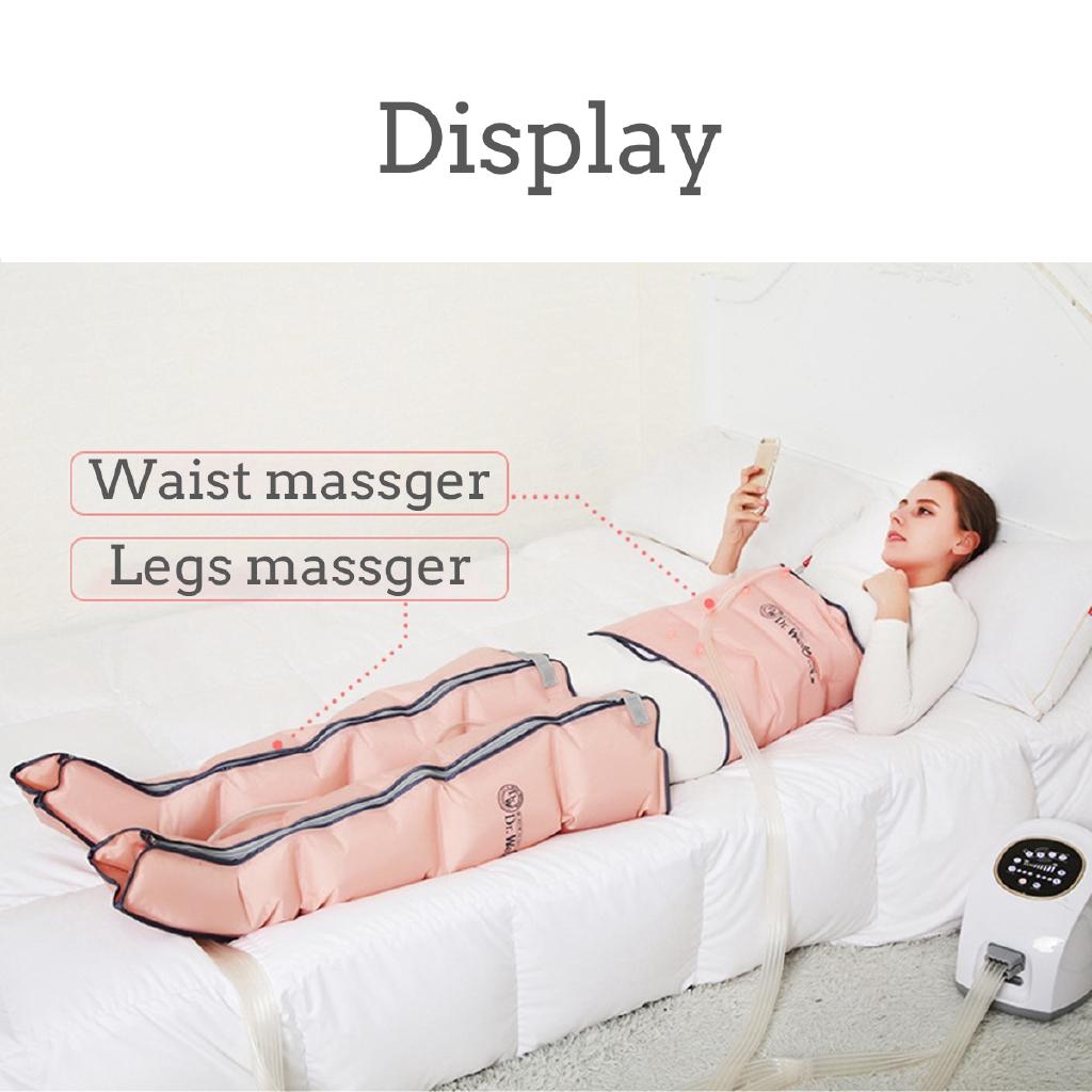 3 Modes Air Chambers Leg Compression Massager Vibration Infrared Therapy Arm Waist Pneumatic Air Wraps Relax Pain Relief Massage 18W