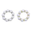 12Pcs Imitation Pearl Napkin Rings Set Elegant Rhinestone Napkin Holder Festive Celebration Table Decor for Wedding Party Banquet
