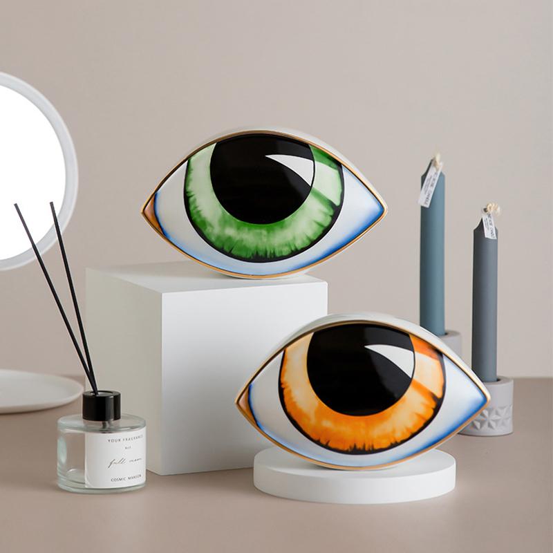Ceramic Arts Crafts Decorative Turkish Blue Evil Eye Ornaments High-grade Devil's Eye Home Decoration Creative