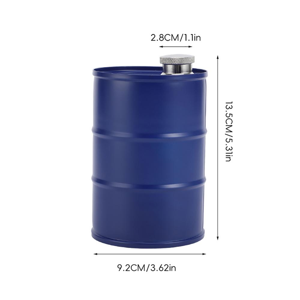 25oz 304 Stainless Steel Drum Hip Flask for Water Bottle Drums Whisky Portable Outdoor Men Gift