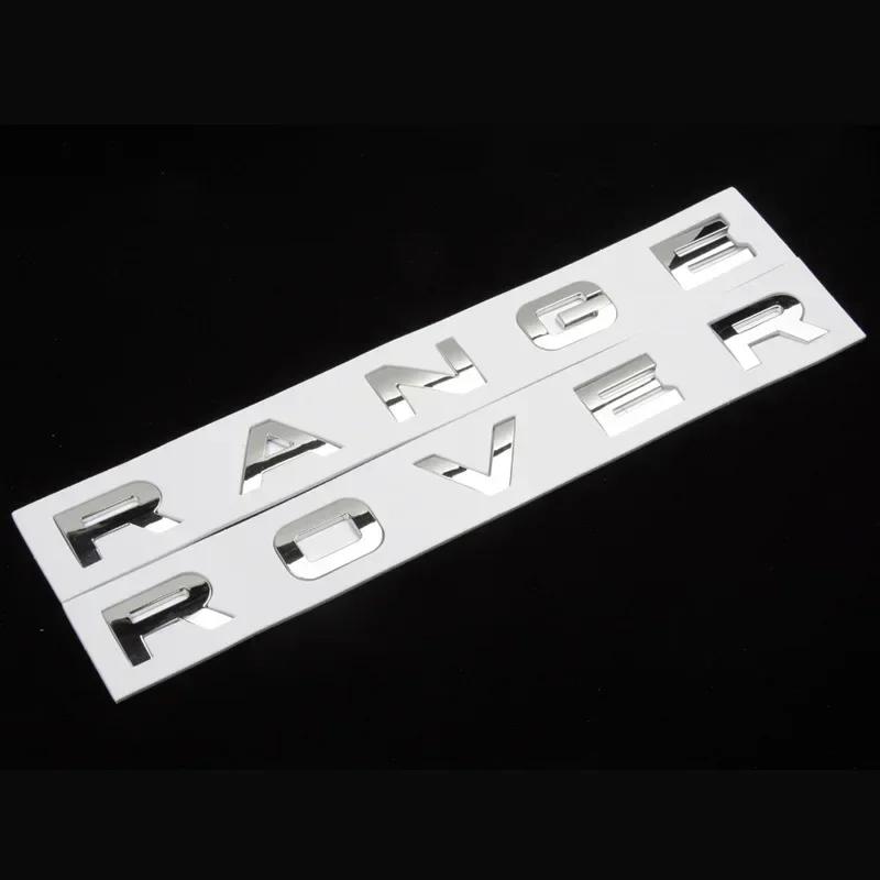 3d ABS Logo Letters Car Hood Badge Bonnet Sticker For Range Rover Emblem L320 L322 L405 L494 Vouge Discovery Evoque Accessories