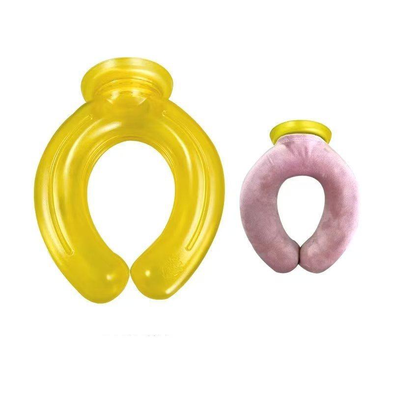 850ml U-förmiger Heiß-Kalt-Beutel für Nackenschmerzen Hochdichtes PVC-Nackenkissen mit großer Einfüllöffnung Haushaltsprodukte für heiß und kalt