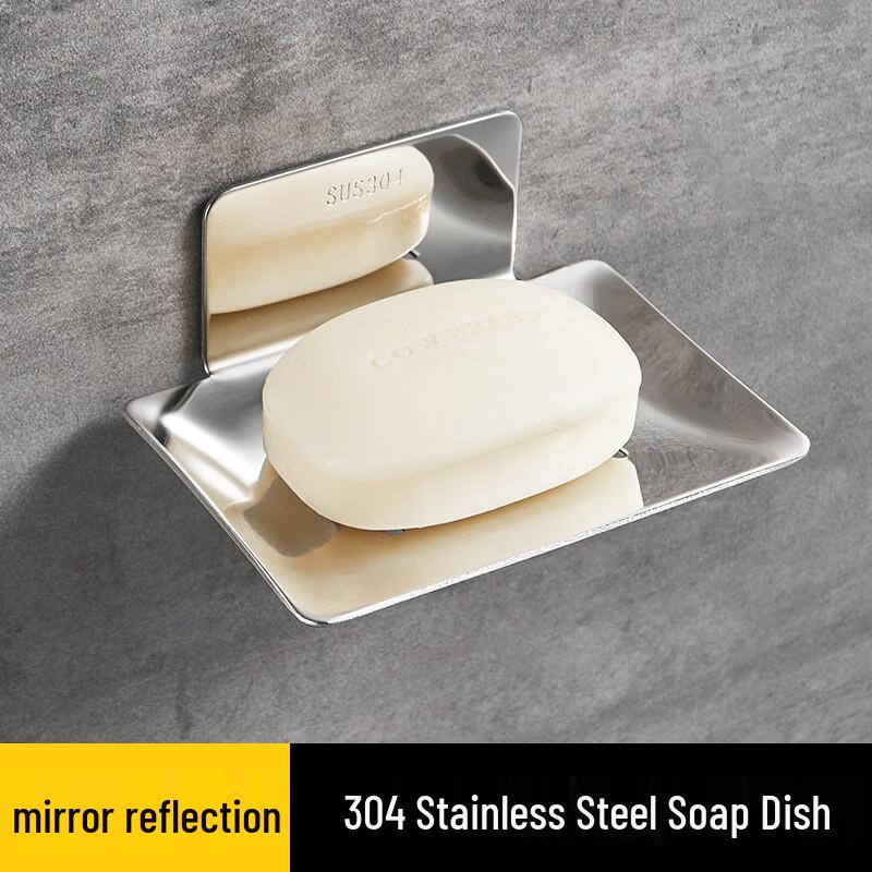 cmaos Stainless Steel Draining Soap Dish with Hooks