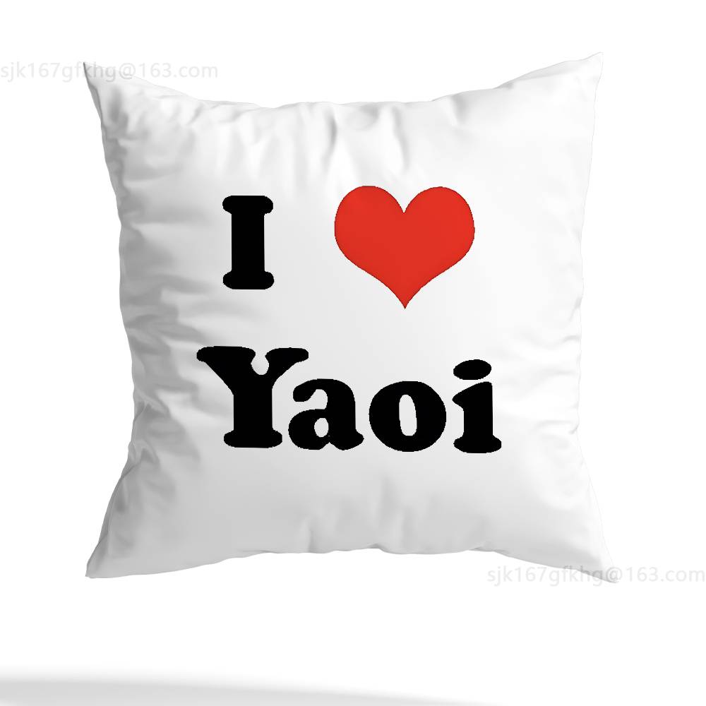 Yaoi Yuri Collection Pillow Case Sofa Living Room Bedroom Headboard Backrest Cushion Square Cushion Nap Time