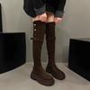 Fan Jieya boots boots women's autumn 2025 new Internet celebrity thin versatile retro thick-soled foreign thin boots