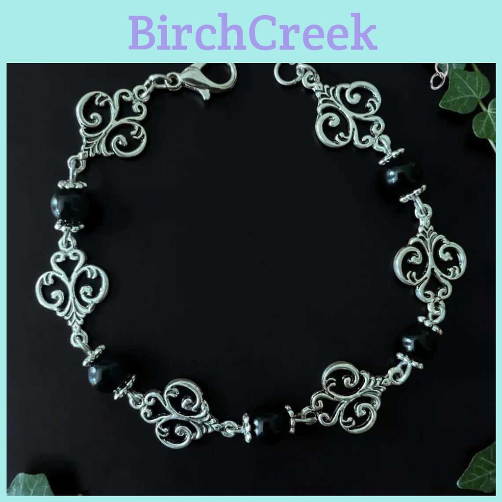 Gothic Silver Bracelet With Star Shape For Unisex Gift