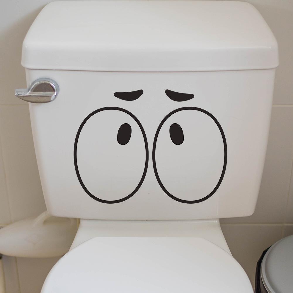 Creative Stick Figure Expression Bathroom and Toilet Decoration Beautification Toilet Stickers