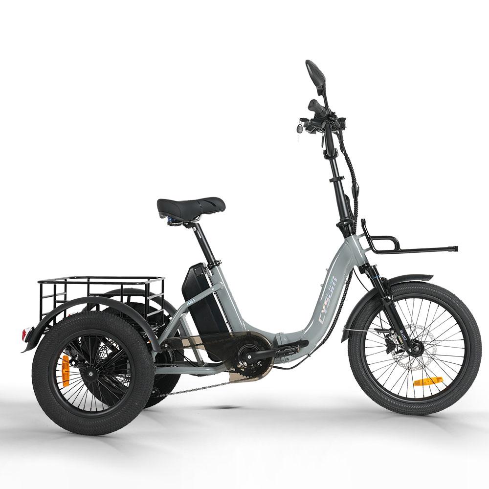 Cysum AG1 Pro All-Terrain Electric Tricycle 48V20AH Battery 750W Motor 150KM Range Cargo Electric Bicycle For Unisex