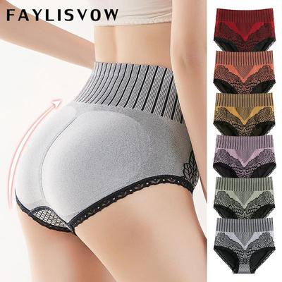 Shapewear-controleslipje voor dames, katoenen ondergoed met hoge taille, bodyshapers, naadloze korte heuplift