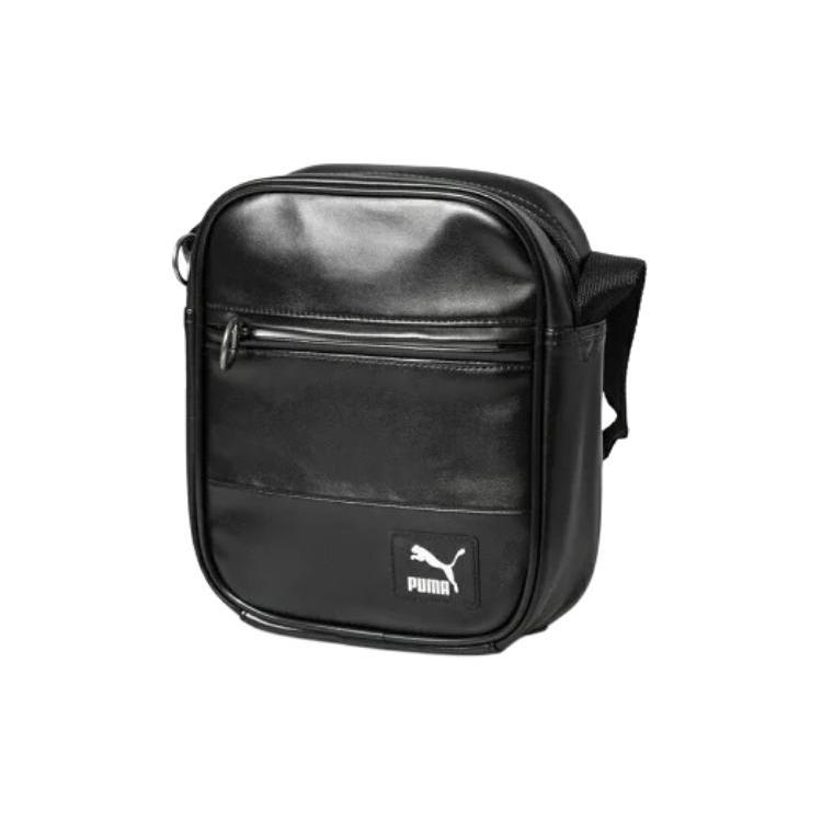 New PUMA Leather Crossbody Bag, Shoulder Bag Unisex Black 075016-01