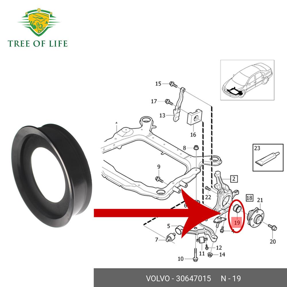Volvo Front Wheel Bearing Dust Seal - 30647015 / 30 647 015