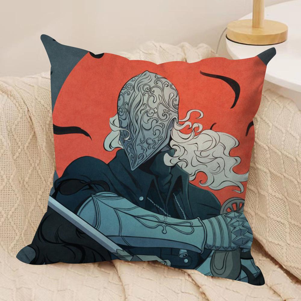 Black C-CloverS Cushion Cover Soft Plush Double-Sided Decorative Pillow Cover Cozy Sofa Cushion Case Home Gift for Living Room