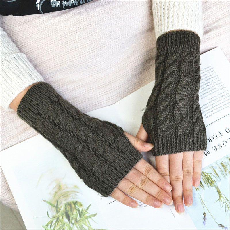 Comfortable Knitted Soft Mittens Fingerless Long Gloves For Men And Women
