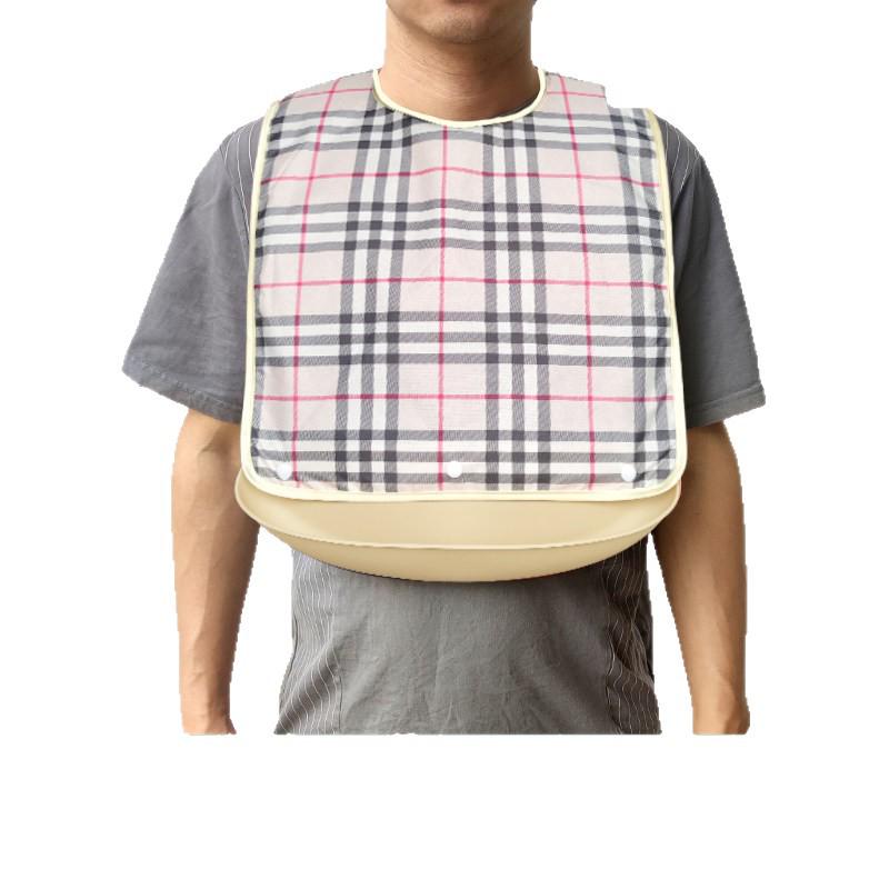 Waterproof 3D Leak-Proof Adult Bib for Elderly Patients