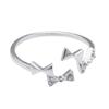 Bow Fashionable Butterfly Ring Adjustable Opening Rhinestone Inlay Trendy Womens Accessory