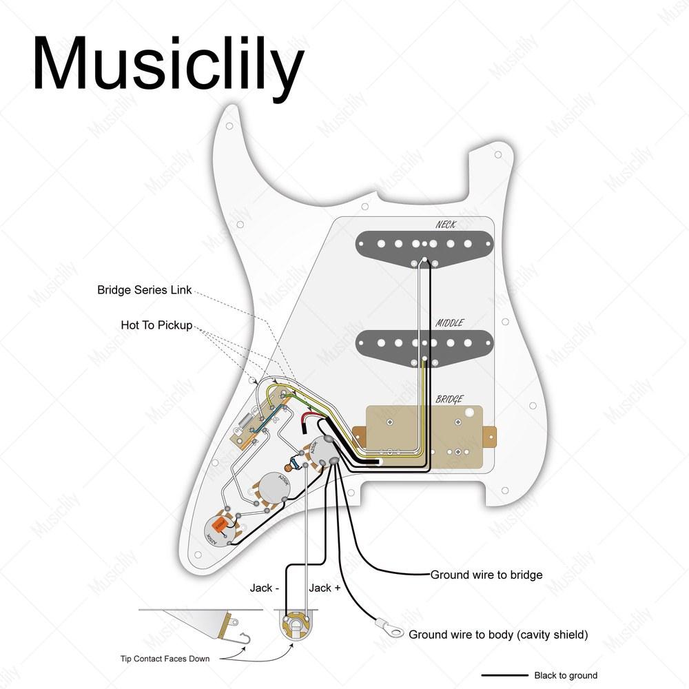Musiclily Pro HSS Pre-Wired Pickguard with Artec Alnico 5 Pickups 3-Ply Aged White