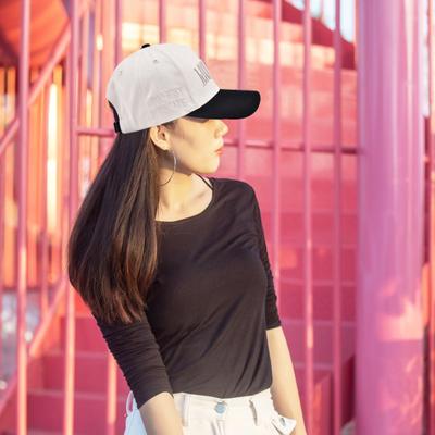 Women Baseball Cap Adjustable Cotton Embroidery Letters Baseball Cap Outdoor Ponytail