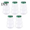 Plastic Beverage Containers 5Pcs Christmas Tree Shaped Bottle, 500ml Food Grade Clear Packaging Container for Bottles Cold Drink Coffee, Leak