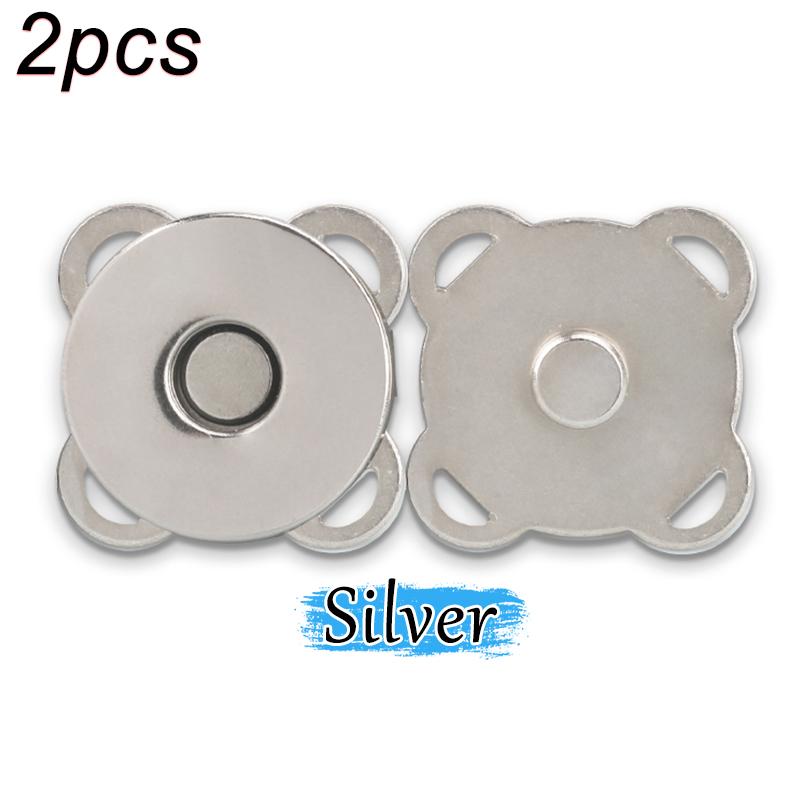 5sets 14mm 8mm Sew-on Metal Magnet Buckle Snap Fasteners Buttons Kits DIY Sewing Garment Accessories Materials Wallet Buckle