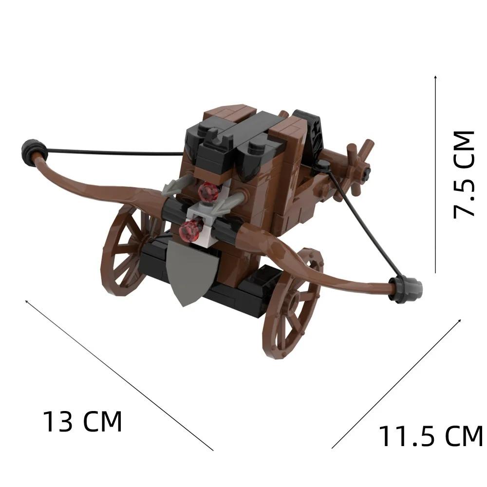 MOC Siege Model Crossbow Model Medieval Weapons Building Block Chariots Siege Engines Bricks Parts Accessories DIY Gifts