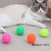 Interactive Dog Toy 6.5cm Candy-colored Rubber Meteor Ball