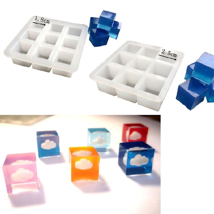 Cube Decoration Mold Resin Large Beauty Mold for Pendant Jewelry Making