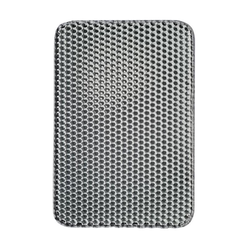 Anti-Splash Double-Layer EVA Cat Litter Mat - Foldable & Washable Sand Control Mat