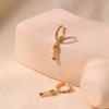 K Gold Plated Colored Zircon Paperclip Pendant Fashion Earrings For Women