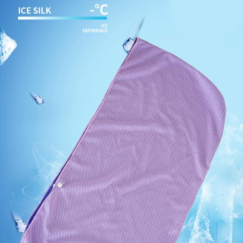 Pack of 2 Ice Silk Cooling Sun Protections Scarves Chill Neckwear Head Wrap Great For Hiking Camping And Outdoor Sports