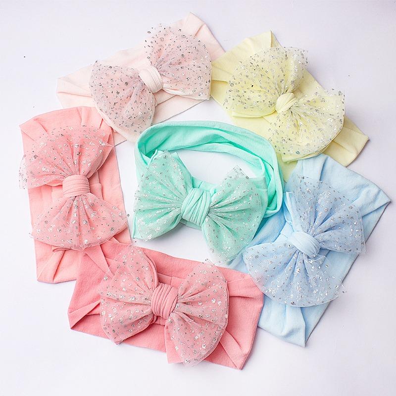 New summer bow baby headband cute fontanelle baby headband children's hair accessories breathable