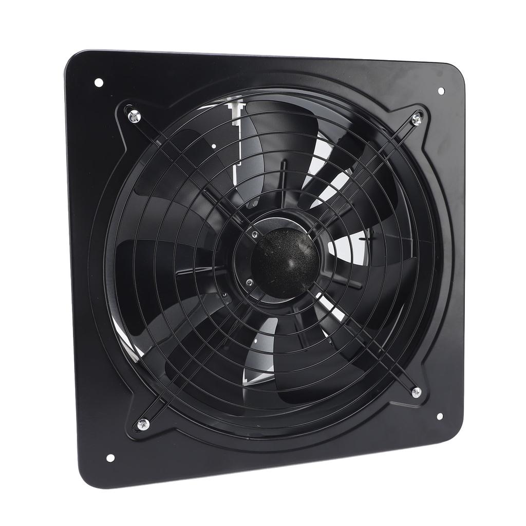 Industrial Air Extractor 12inch Lower Noise Window Ventilation Fan for Kitchen Black