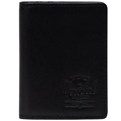 Gordon Leather RFID Wallet, Unisex Black Wallet