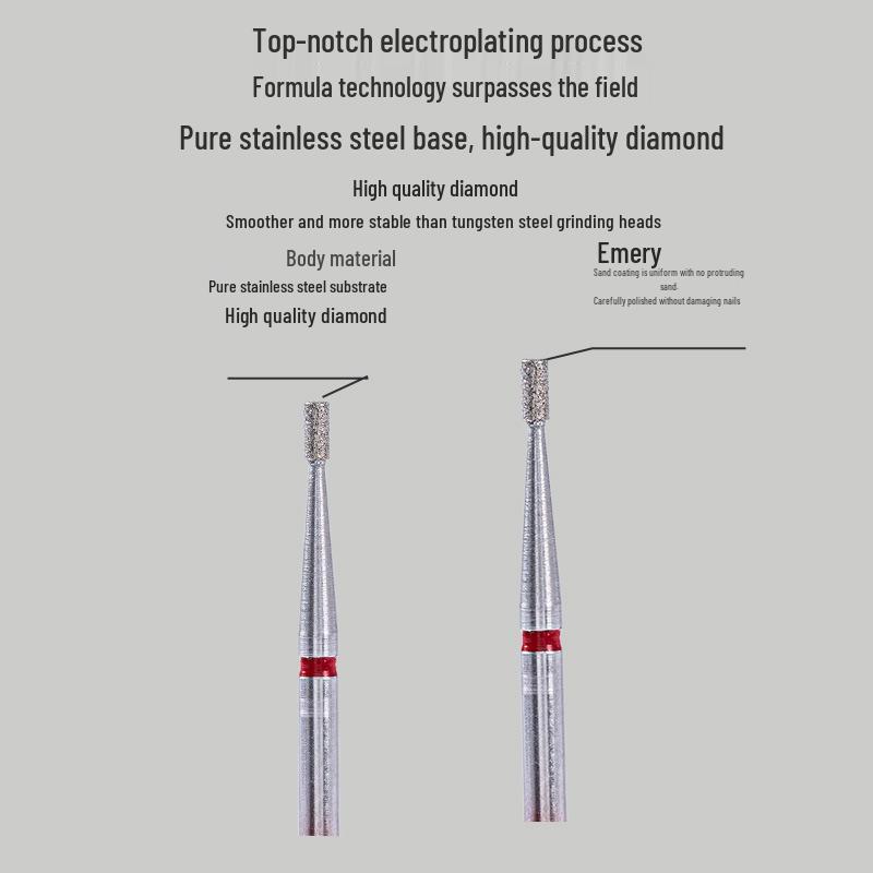 Russian Diamond Nail Grinding Head for Cuticle Pushing & Gel Polish Removal