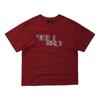 EEERRR Eeerrr Distorted Logo Over-Crop Fit T-Shirt (Wine)