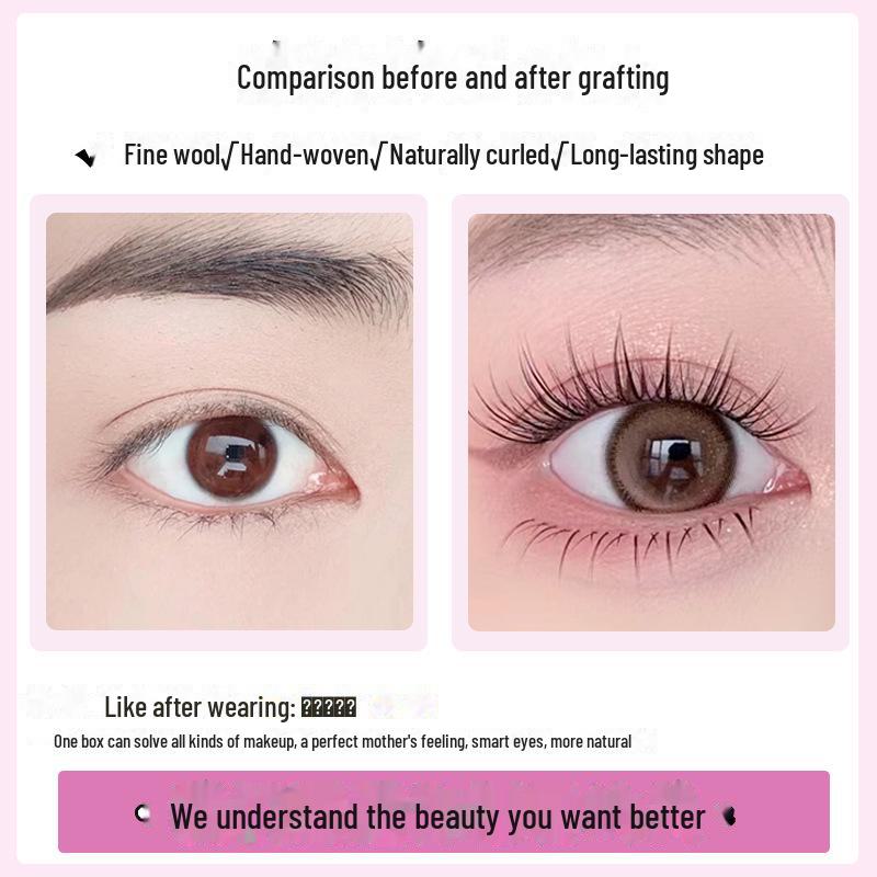 Lazy Trilogy Bird Series Self-Adhesive False Eyelashes for Women - Natural Makeup, Glue-Free, Korean Style Upper Eyelashes