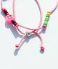 Bonbeau Happy Pop Initial Smile Knot Bracelet Smile Charm Initial Bead Double-Strand Knot Bracelet