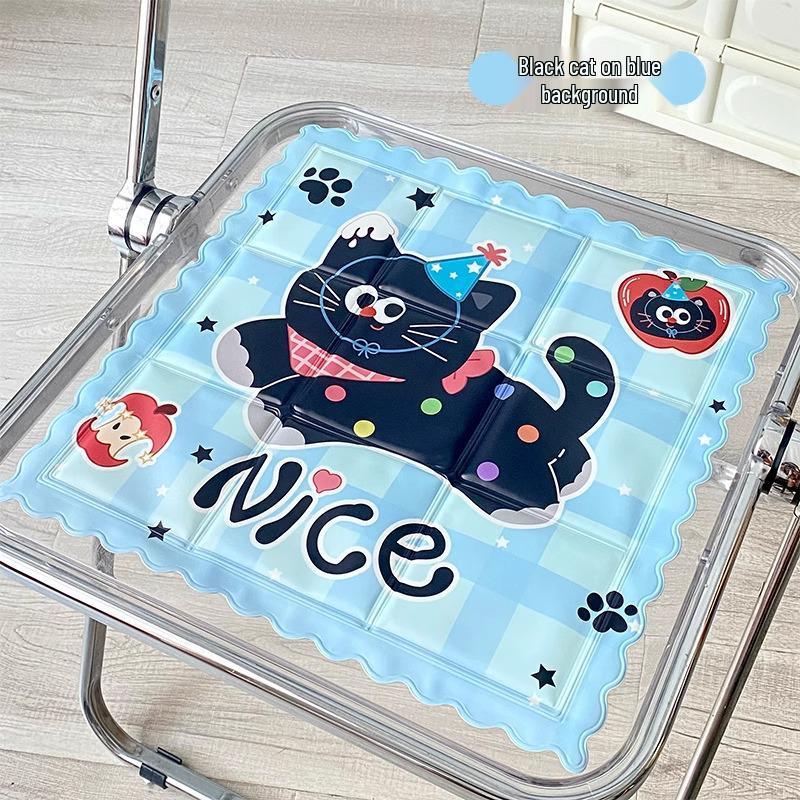 Summer Cooling Ice Seat Cushion for Students and Cars - Cartoon Design