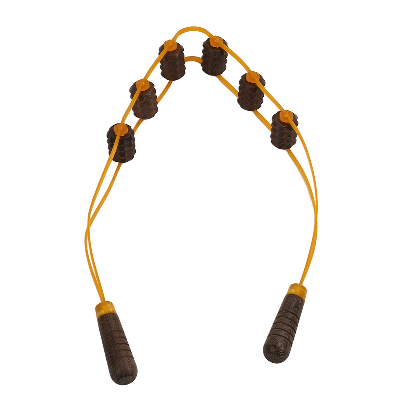 Деревянный ручной массажный ремешок для релаксации лимфодренажной роликовой веревки — фото 8