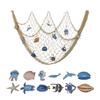 Natural Wall Decor with Colorful Shells 0 Natural - Theme Mediterranean