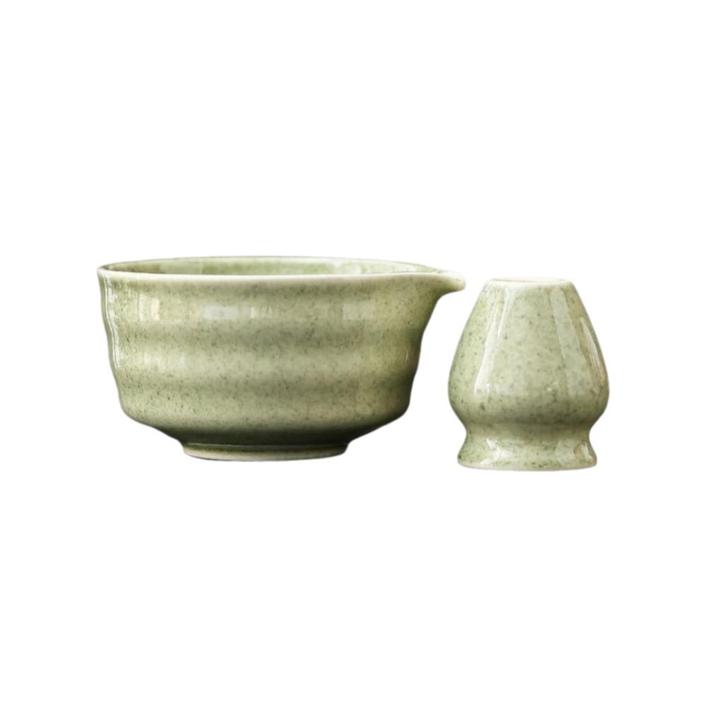 

2Pcs Handcrafted Ceramic Matcha Tool Reusable Matcha Tea Set Premium Matcha Making Kit Gift Giving Style 5