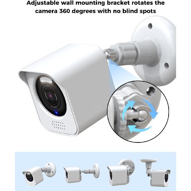 All-New Wyze Cam V4 Camera Surveillance Mount, Compatible with Wyze Cam V4 ONLY Weatherproof Protective Housing and 360 Degree Adjustable (Camera Not