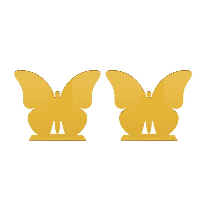 Set of 2 Clear Acrylic Butterfly Table Number Stands Table Place Cards for Parties Gatherings Wedding DIY Table Setting