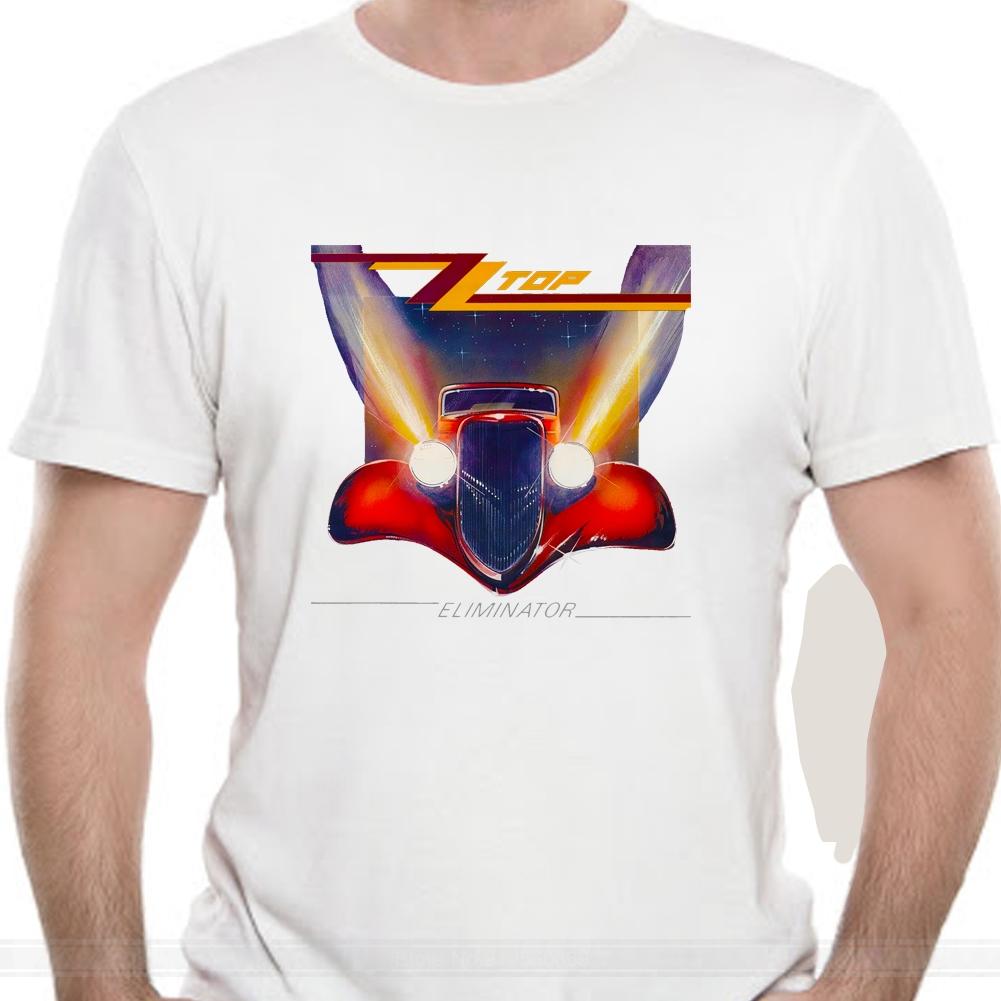 American Classics Mens ZZ Top Eliminator Tops Tee T Shirt Black Classic Rock Band Tee TShirt Popular